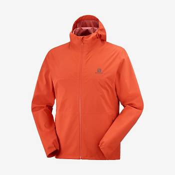 Pánské Softshellová Bunda Salomon Bundy ESSENTIAL WATERPROOF 2.5L Oranžové | CZ-A2522
