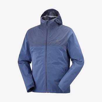 Pánské Softshellová Bunda Salomon Bundy ESSENTIAL WATERPROOF 2.5L Blankyt | CZ-L1137