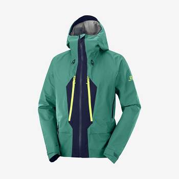 Pánské Softshellová Bunda Salomon Bundy OUTPEAK GORE-TEX 3L Zelene | CZ-L1585