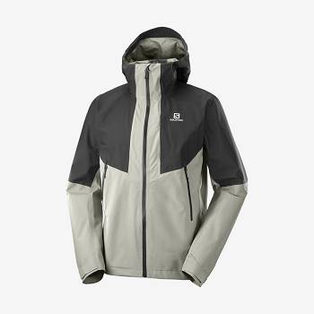 Pánské Softshellová Bunda Salomon Bundy OUTLINE GORE-TEX HYBRID Černé Šedé | CZ-M1944