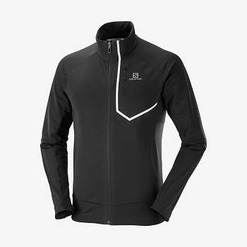 Pánské Softshellová Bunda Salomon Bundy GORE-TEX INFINIUM™ WINDSTOPPER® PRO Černé | CZ-M2371