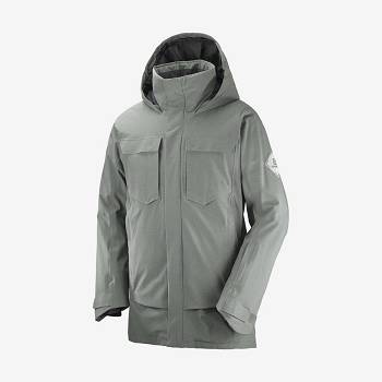 Pánské Softshellová Bunda Salomon Bundy STANCE CARGO Olivy Zelené | CZ-N1918
