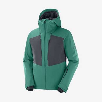 Pánské Softshellová Bunda Salomon Bundy HIGHLAND Zelene | CZ-N2219