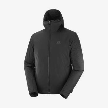 Pánské Softshellová Bunda Salomon Bundy OUTRACK INSULATED Černé | CZ-N2359