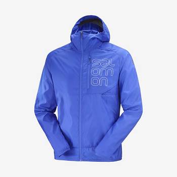 Pánské Softshellová Bunda Salomon Bundy BONATTI CROSS WIND Blankyt | CZ-O1448
