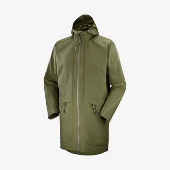 Pánské Softshellová Bunda Salomon Bundy OUTLIFE LONG PACKABLE Zelene | CZ-O1621