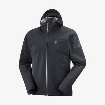 Pánské Softshellová Bunda Salomon Bundy OUTRACK WATERPROOF 2.5L Černé | CZ-S2297