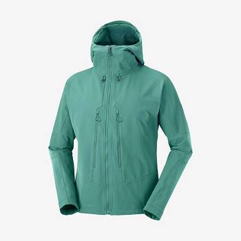 Pánské Softshellová Bunda Salomon Bundy OUTPEAK SOFTSHELL Zelene | CZ-W3290
