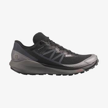 Pánské Trailové Běžecké Boty Salomon SENSE RIDE 4 GORE-TEX INVISIBLE FIT Černé Černé | CZ-W3720