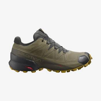 Pánské Trailové Běžecké Boty Salomon SPEEDCROSS 5 GORE-TEX Olivy Zelené | CZ-W3240