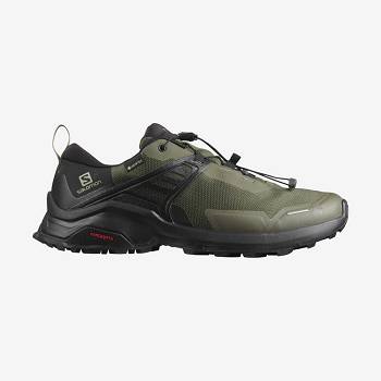 Pánské Trekové Boty Salomon X RAISE GORE-TEX Černé Olivy Zelené | CZ-wA1024