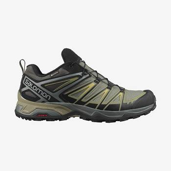 Pánské Trekové Boty Salomon X ULTRA 3 GORE-TEX Šedé Zelene | CZ-M1510