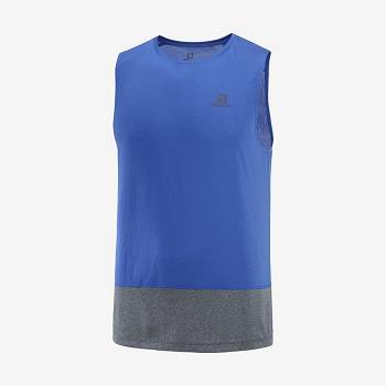 Pánské Tričko Salomon CROSS RUN Blankyt | CZ-N1204