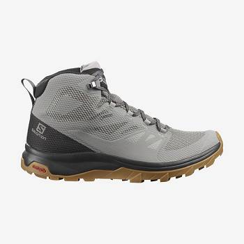 Pánské Turistické Boty Salomon OUTLINE MID GORE-TEX Šedé Černé | CZ-N2191
