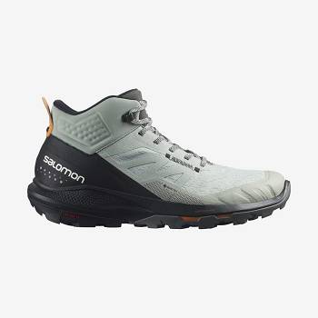 Pánské Turistické Boty Salomon OUTPULSE MID GORE-TEX Černé Tyrkysové | CZ-S2290