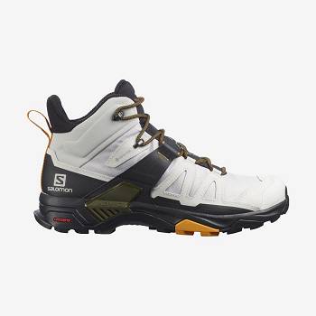 Pánské Turistické Boty Salomon X ULTRA 4 MID GORE-TEX Bílé Černé | CZ-O2195